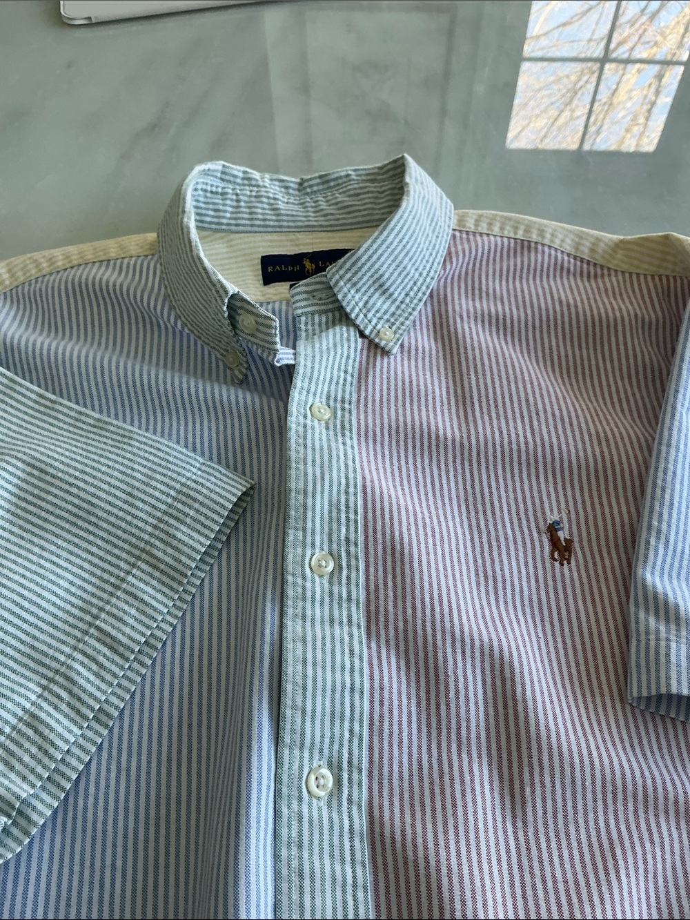 Ralph Lauren Multi-Stripe Oxford Shirt - Blue, Pink & Green